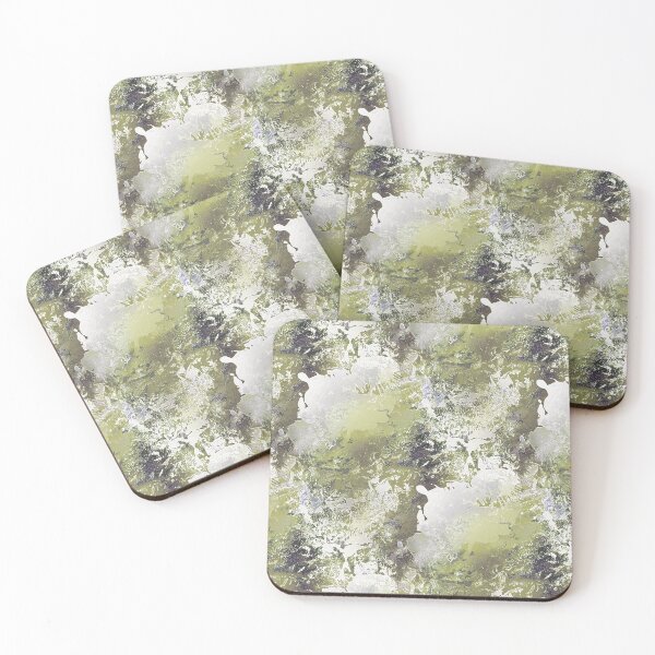 Item preview, Gunge Abstract in Green and White designed and sold by Artistestella.