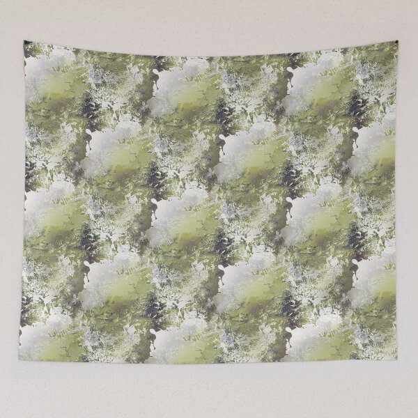 Item preview, Gunge Abstract in Green and White designed and sold by Artistestella.