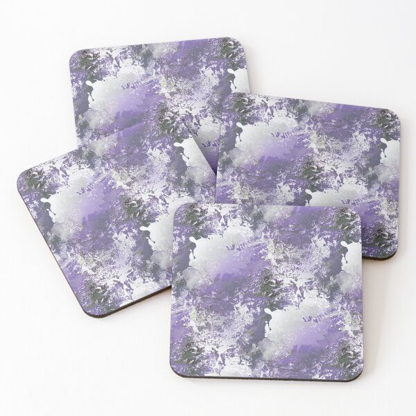 Item preview, Gunge Abstract in Purple and White designed and sold by Artistestella.