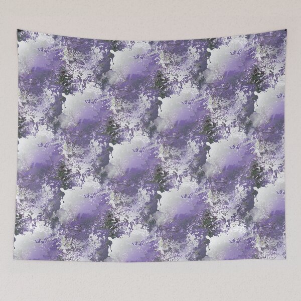 Item preview, Gunge Abstract in Purple and White designed and sold by Artistestella.