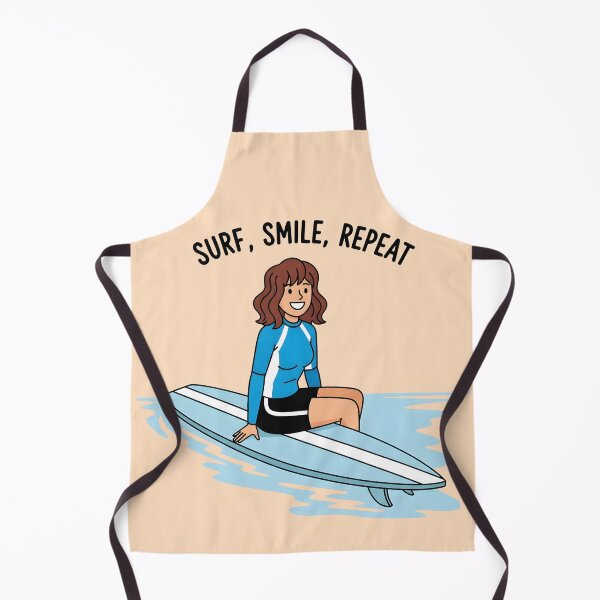 Item preview, Surf, Smile, Repeat – Happy Female Surfer designed and sold by Sea Gem.