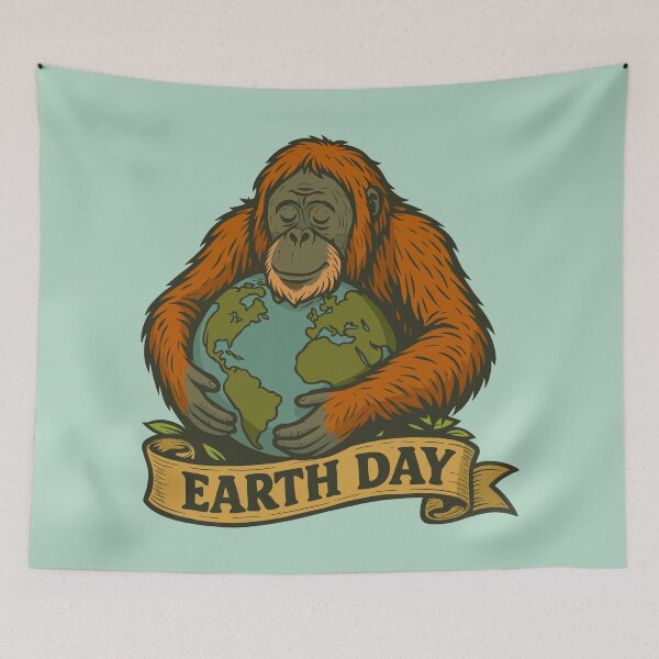 Item preview, Earth Day Orangutan designed and sold by Ghost on Toast.