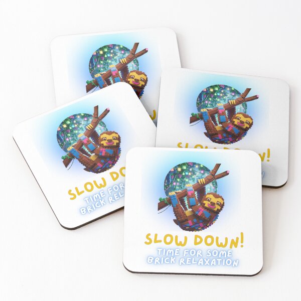 Item preview, Slow Down - Relaxing Sloth Toy Brick Art designed and sold by SlavicKemp.