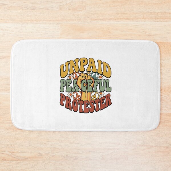 Item preview, Retro Groovy Unpaid Peaceful Protester Raised Fist designed and sold by InkImagination1.