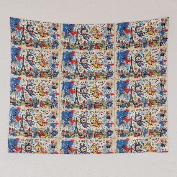Item preview, Labubu lovers in flight. designed and sold by Natalia-Vlad.