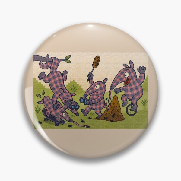 Item preview, Cute Plaid Anteaters on a Termite Hunt designed and sold by CarolM.