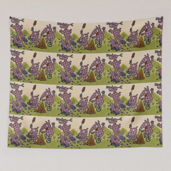 Item preview, Cute Plaid Anteaters on a Termite Hunt designed and sold by CarolM.