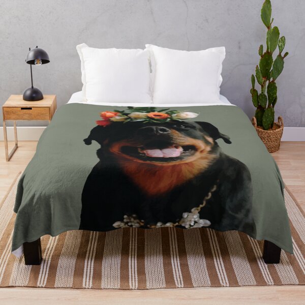 Item preview, Rottweiler Wearing a Floral Crown designed and sold by Arturo Daniel Garcia Palomo.
