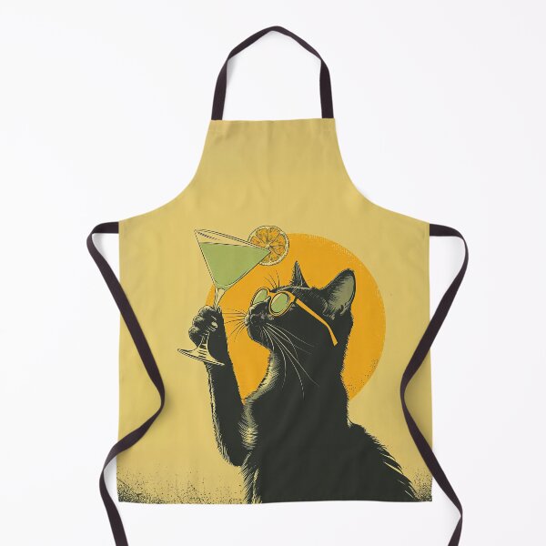 Item preview, Black Cat Contemplates His Drink, The Last Word designed and sold by CircaSassy.