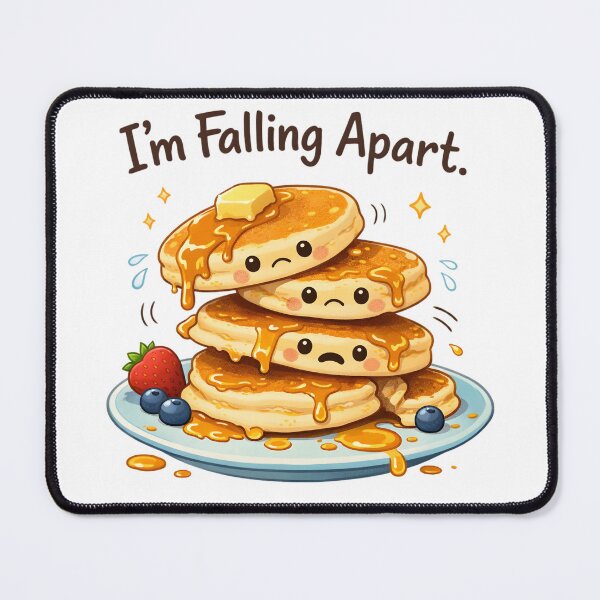 Item preview, Funny Sad Pancake Stack Melting Mood designed and sold by Cheerioza.
