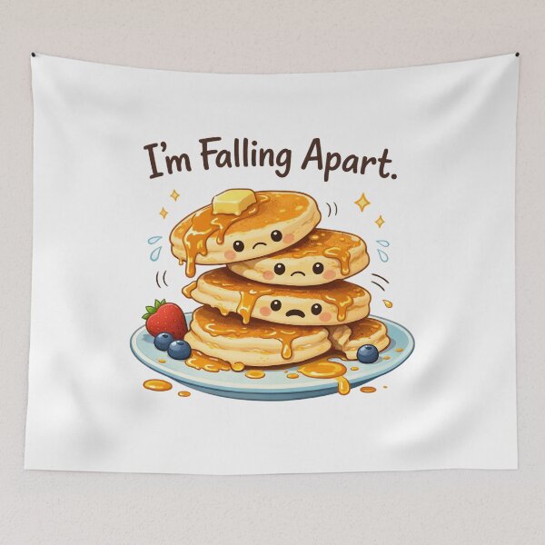 Item preview, Funny Sad Pancake Stack Melting Mood designed and sold by Cheerioza.