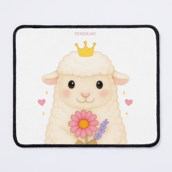 Item preview, Fluffy Sheep with Flowers (UP ver.) – Transparent designed and sold by HIMEKARI.