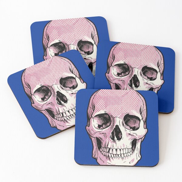 Item preview, Vintage Comic Style Pink Halftone Skull Graphic designed and sold by Terry Bain.