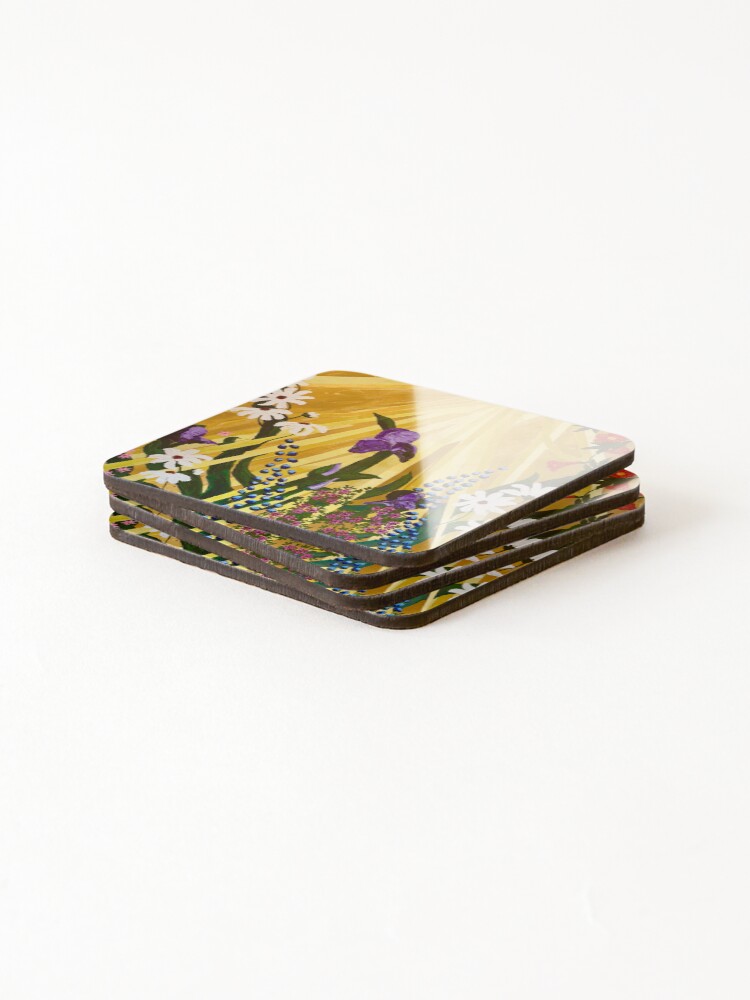 Thumbnail 4 of 5, Coasters (Set of 4), Spring Rays designed and sold by Karirose.