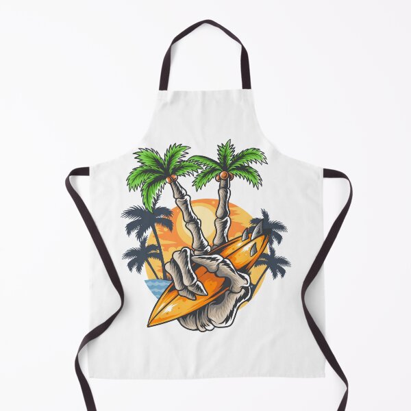 Item preview, Skull Surfing Paradise – Tropical Sunset Skeleton Surfer designed and sold by marcoliyp.