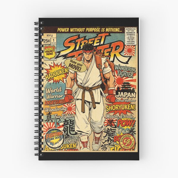 Item preview, Street Fighter Ryu Retro Vintage Comic Cover Art designed and sold by Back2Collage.