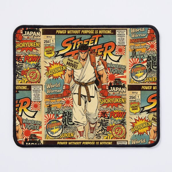 Item preview, Street Fighter Ryu Retro Vintage Comic Cover Art designed and sold by Back2Collage.