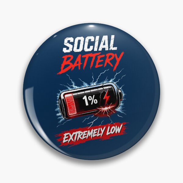 Item preview, Social Battery Extremely Low – Funny Introvert Mood Design designed and sold by RitaRuni1992.