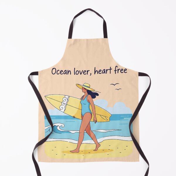 Item preview, Ocean Lover, Heart Free – Female Surfer Walking on the Beach designed and sold by Sea Gem.