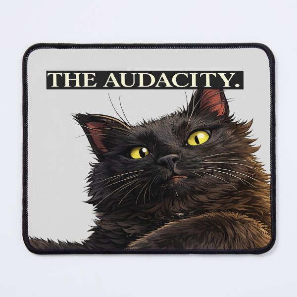 Item preview, The Audacity Cat Meme Shirt | Funny Black Cat Attitude Aesthetic designed and sold by .onemoredesign..