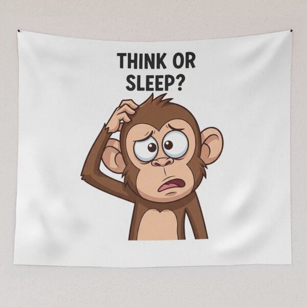 Item preview, Overthinking Meme Aesthetic Sticker designed and sold by Mojbin.