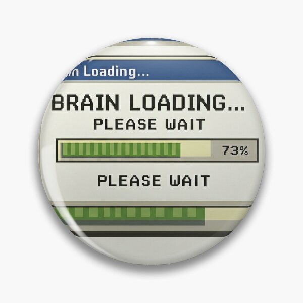 Item preview, Brain Loading Please Wait – Retro Computer Pixel Art Aesthetic Funny Design designed and sold by Hoffmann-Shop.