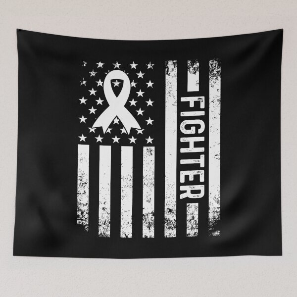 Item preview, Patriotic White Ribbon Awareness Fighter designed and sold by KroghDs.