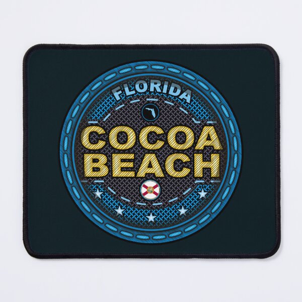 Item preview, Cocoa Beach Florida FL stitching effect blue designed and sold by studioss76.