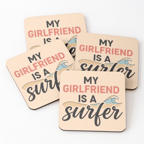 Item preview, My Girlfriend Is a Surfer – Surf Lover Typography Design designed and sold by Sea Gem.