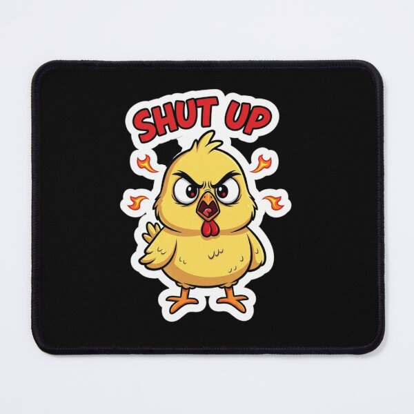 Item preview, Shut Up Angry Chicken – Funny Rage Meme Sticker designed and sold by Mojbin.