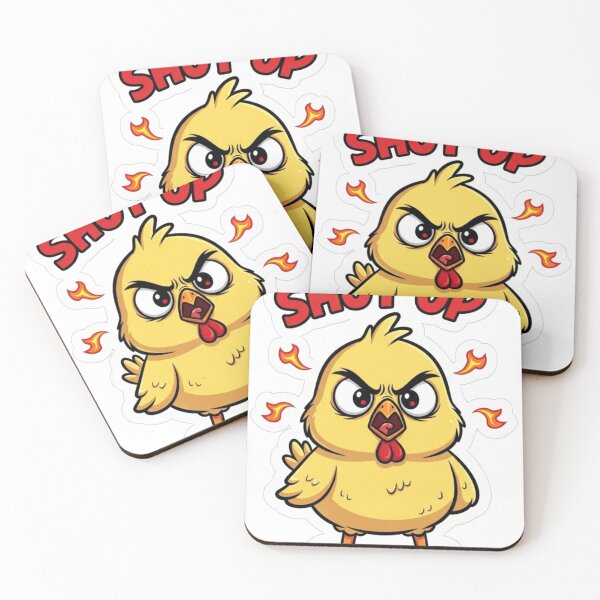 Item preview, Shut Up Angry Chicken – Funny Rage Meme Sticker designed and sold by Mojbin.