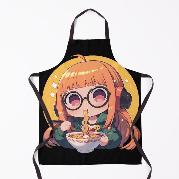 Item preview, Futaba Sakura Persona 5 Chibi Ramen Break With Headphones And Round Glasses designed and sold by mildaclairmo.