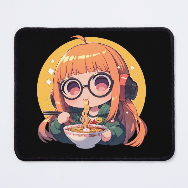 Item preview, Futaba Sakura Persona 5 Chibi Ramen Break With Headphones And Round Glasses designed and sold by mildaclairmo.