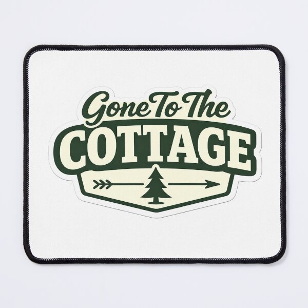 Item preview, Gone To The Cottage Vintage Badge – Rustic Getaway Design designed and sold by EastEndTownie.
