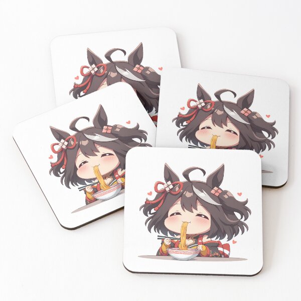 Item preview, Kitasan Black Uma Musume Pretty Derby Kawaii Ramen Chibi Mood designed and sold by mildaclairmo.