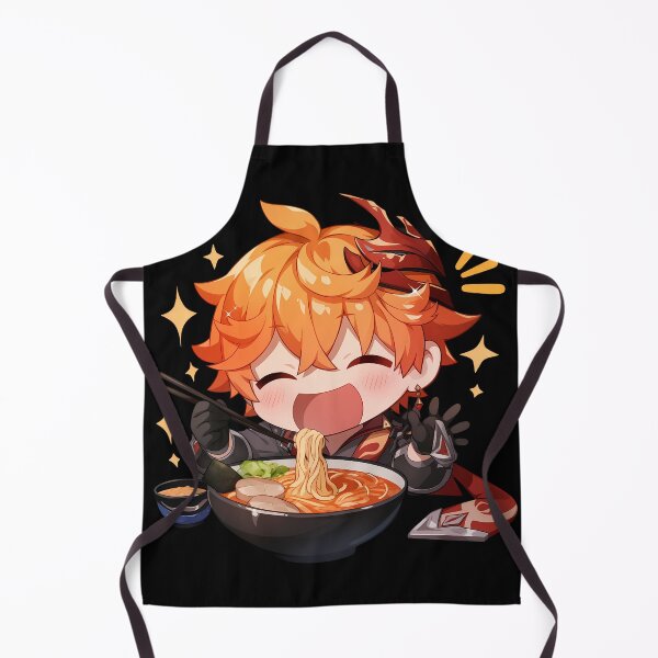 Item preview, Tartaglia Childe Genshin Impact Chibi Ramen Battle Ready Slurp designed and sold by mildaclairmo.