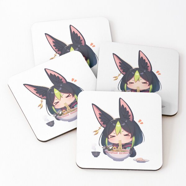Item preview, Tighnari Genshin Impact Kawaii Ramen Chibi Fox Ears designed and sold by mildaclairmo.