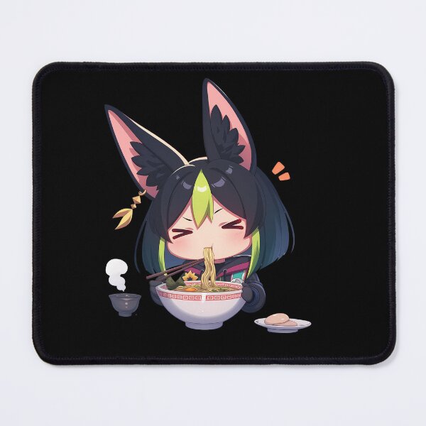 Item preview, Tighnari Genshin Impact Kawaii Ramen Chibi Fox Ears designed and sold by mildaclairmo.