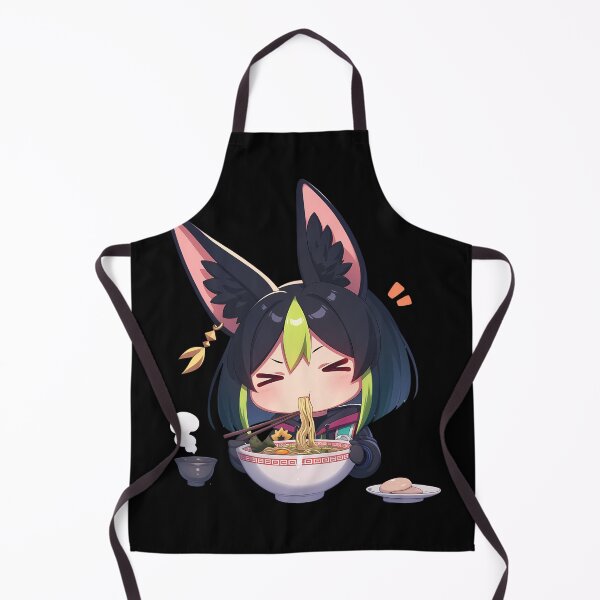 Item preview, Tighnari Genshin Impact Kawaii Ramen Chibi Fox Ears designed and sold by mildaclairmo.