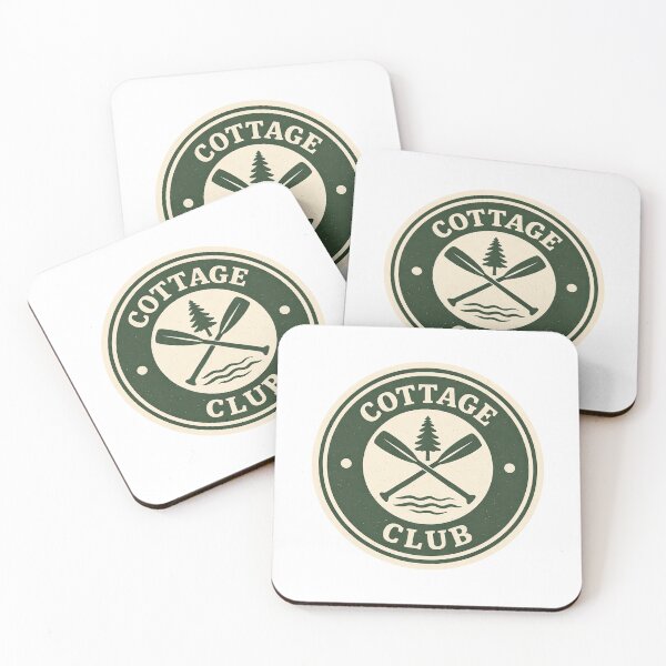 Item preview, Cottage Club Vintage Badge – Retro Lake & Cabin Lifestyle Design designed and sold by EastEndTownie.