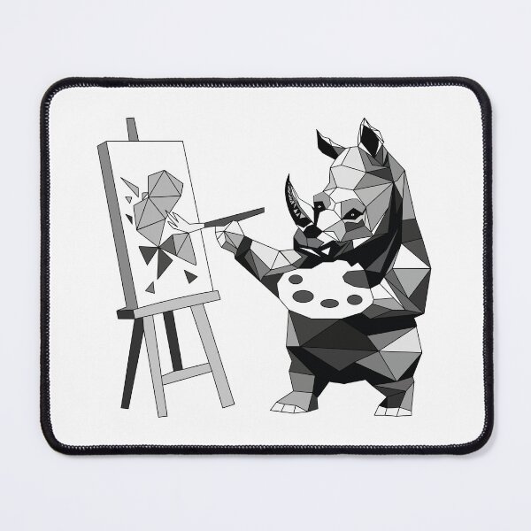 Item preview, Rhino Ray Painting on an Easel designed and sold by MORRAx.