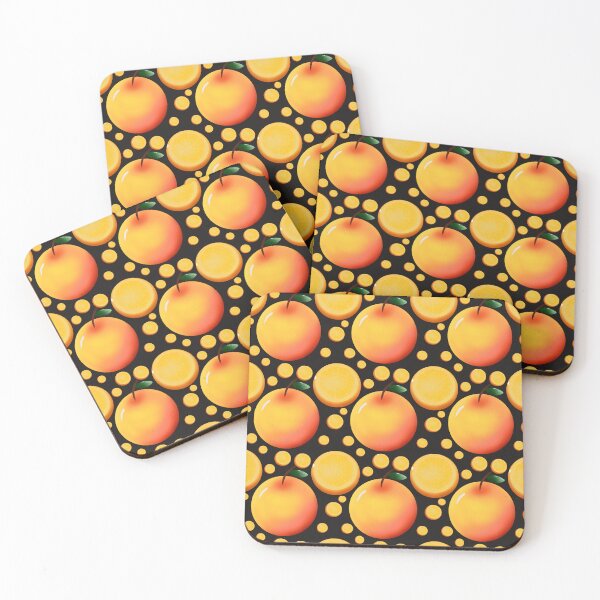 Item preview, Vibrant 3D Glossy Orange and Mandarin Maximalist Fruit Pattern designed and sold by HopeAndHustle.