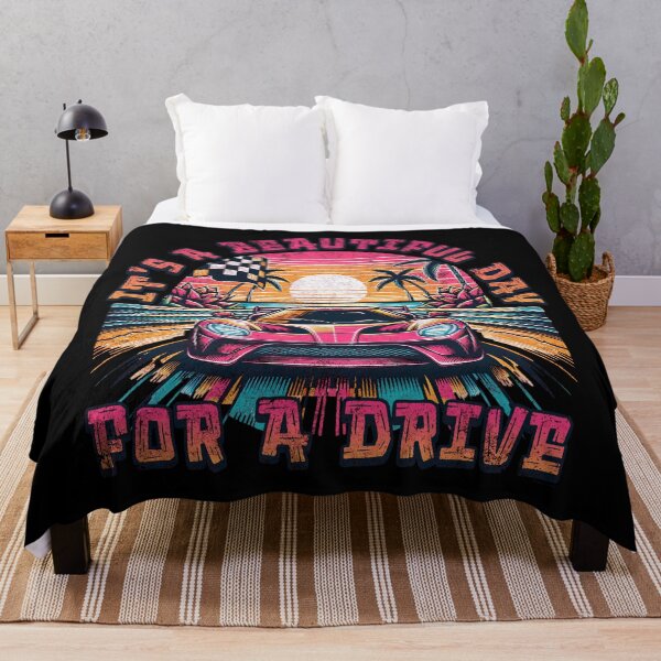 Item preview, Retro 80s Synthwave Supercar - Beautiful Day for a Drive designed and sold by Automotive Art by Greg.