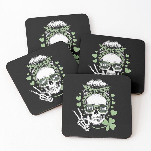 Item preview, I Don’t Care Lucky Rebel Skull – St. Patrick’s Day Peace Vibes Graphic designed and sold by ToyStorm.