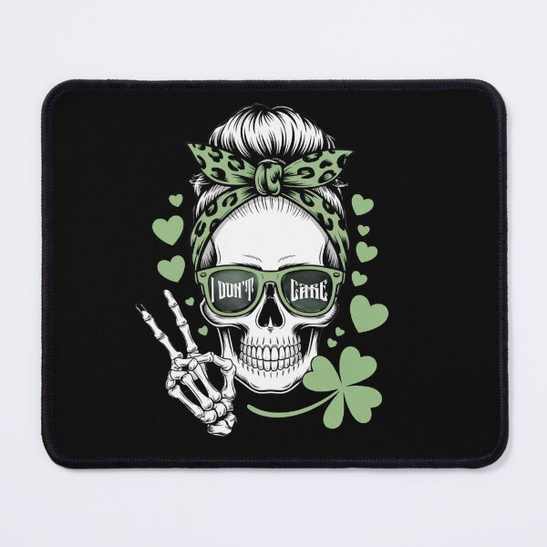 Item preview, I Don’t Care Lucky Rebel Skull – St. Patrick’s Day Peace Vibes Graphic designed and sold by ToyStorm.