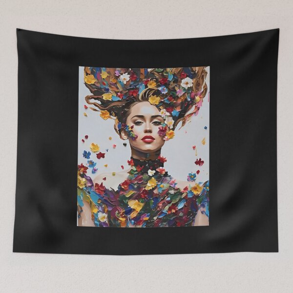 Item preview, Artist Amelia Lee I Miley Cyrus In Flowers designed and sold by JohnRossha.