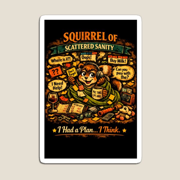 Item preview, Squirrel of Scattered Sanity – I Had a Plan… I Think. designed and sold by MimisCornerCo.