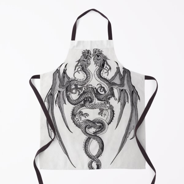Item preview, Twin Dragons — Hand-Drawn Ink Dragon Art Print designed and sold by sebsdead.