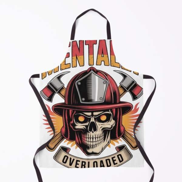 Item preview, Mentally Overloaded Skull Firefighter Graphic designed and sold by NewUSShop.