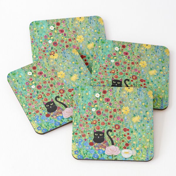 Item preview, Gustav Klimt Cat in Flower Garden designed and sold by Vicky Brago-Mitchell®.